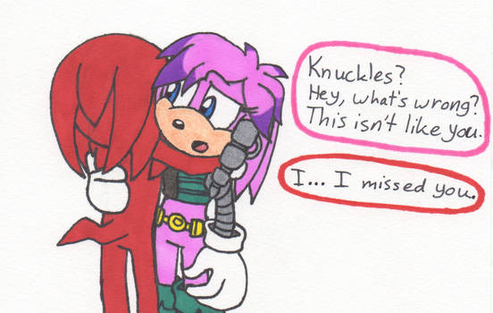 AU: Knuckles and Julie-Su - Role Swap by KitareHamakura on