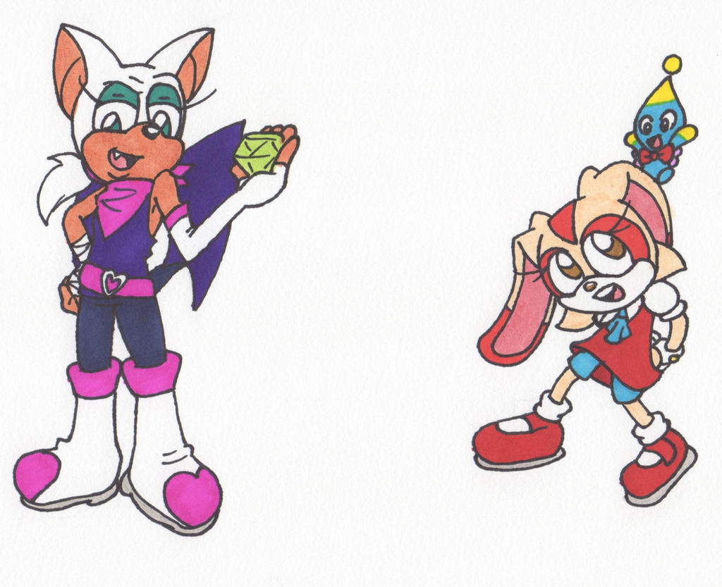 Cream Vs Rouge Rouge and Cream/Cheese in Sonic Boom by Piplup88908 on DeviantArt