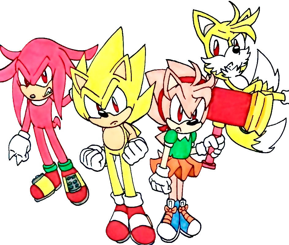 Classic Team Sonic - Transformation (3/3) by Piplup88908 on DeviantArt