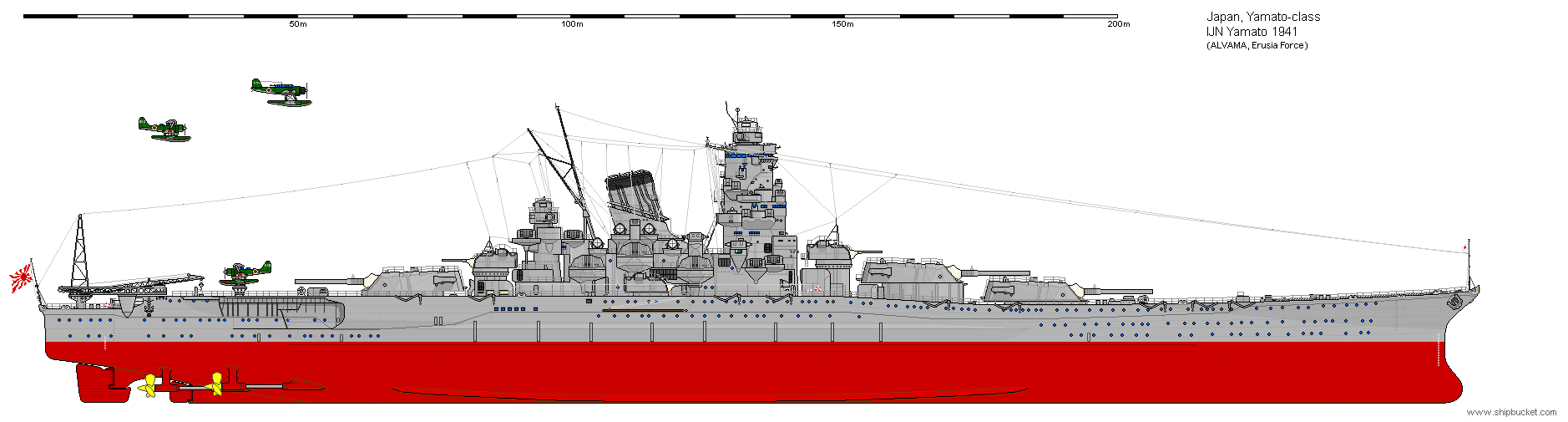 Ijn Deviantart IJN Yamato 1941 by Erusia-Force on DeviantArt