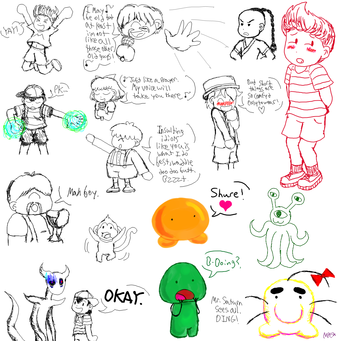 EarthBound Doodle dump 3 by MysticFire on DeviantArt