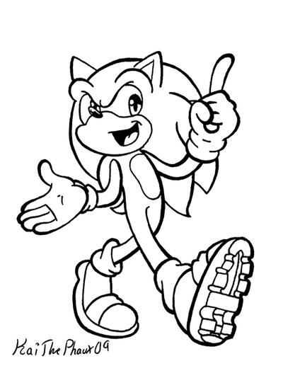 Sonic - 3 - Comic Style - Line