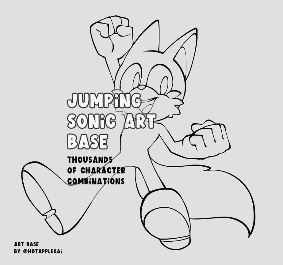 Sonic Oc Base Rabbit Sonic OC base - Jumping by KaiThePhaux on DeviantArt