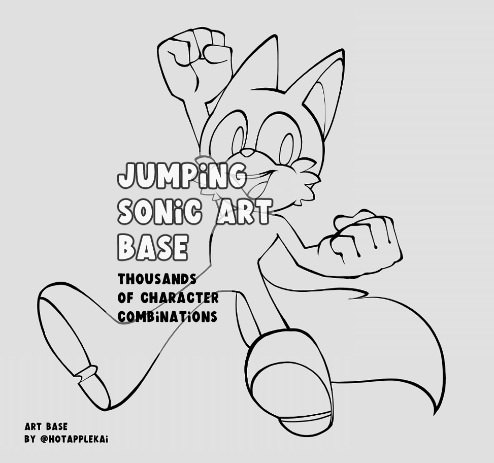 Sonic OC base - Jumping by KaiThePhaux on DeviantArt