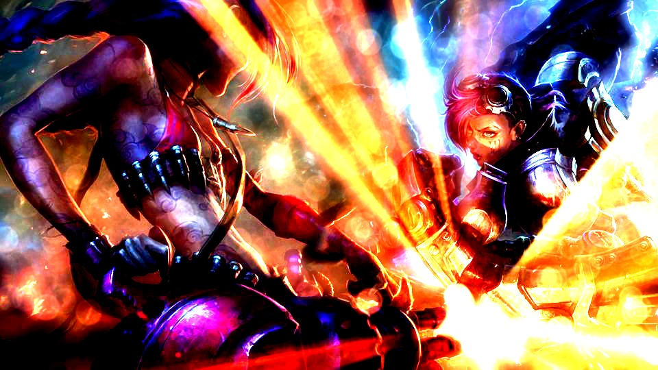 Pink Vs Vi Jinx vs Vi - League Of Legends by RubyRose0964 on DeviantArt