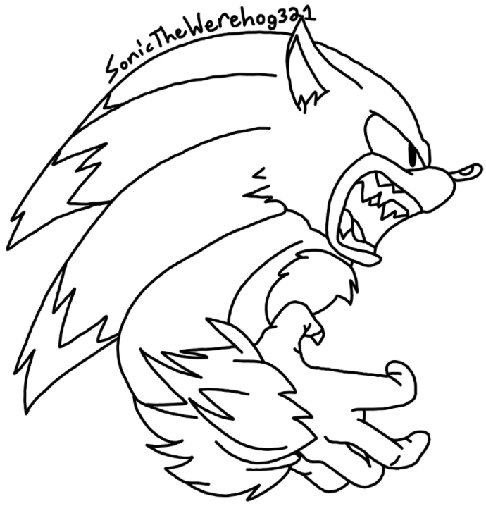 26+ Sonic Werehog Coloring Pages - ClaudineLyell