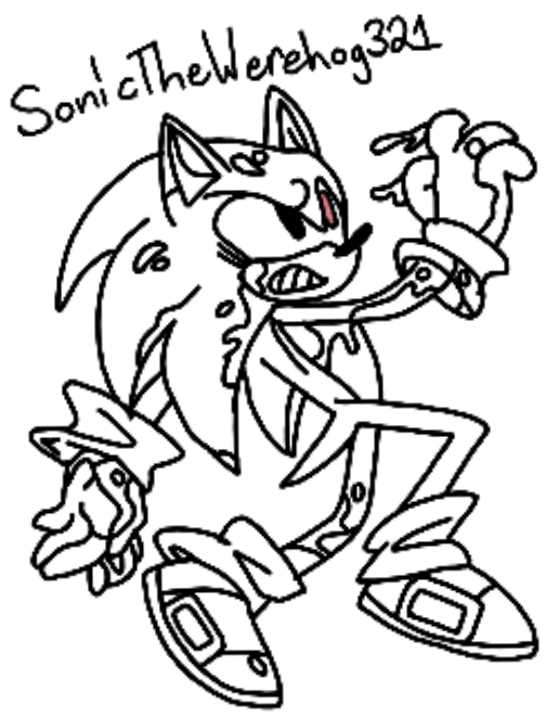 Darkspine Sonic Drawing by SonicTheWerehog321 on DeviantArt