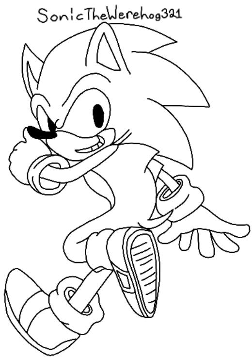 Sonic The Hedgehog drawing by SonicTheWerehog321 on DeviantArt