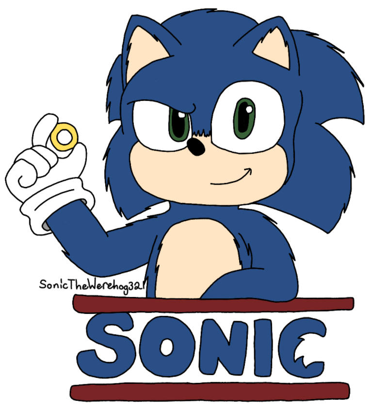 Movie Sonic drawing by SonicTheWerehog321 on DeviantArt