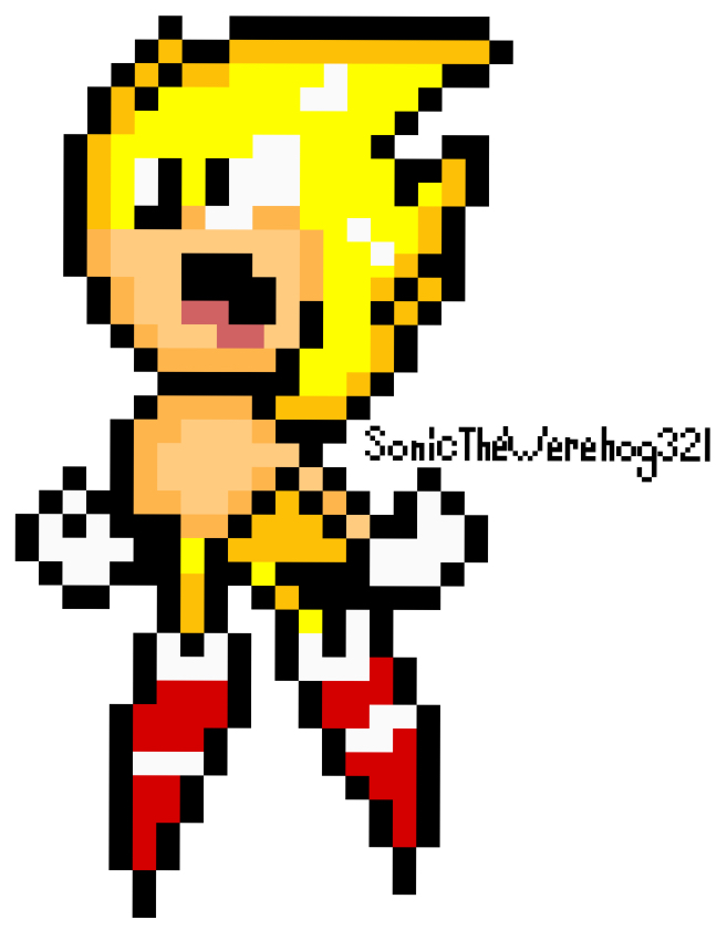 Super sonic pixel art