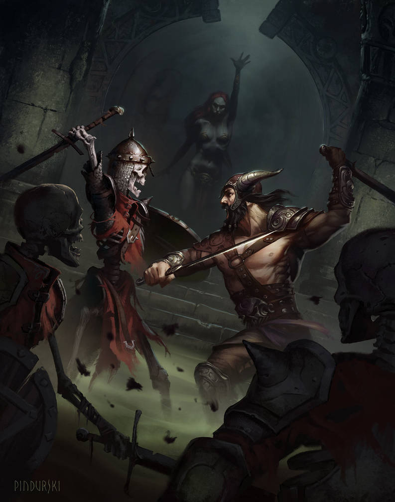 A little dungeon scuffle by pindurski