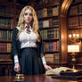 Hermione Granger in the Forbidden Library