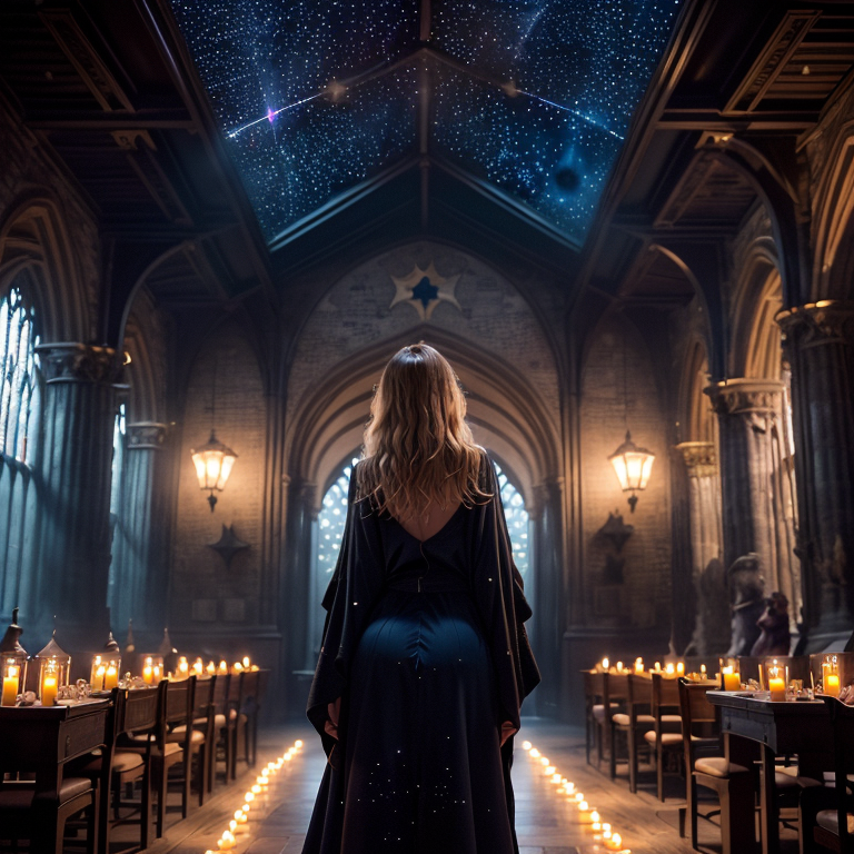 Hermione Granger Looking At The Stars Great Hall By AICosplayerQueens hermione-granger-looking-at-the-stars-great-hall-by-aicosplayerqueens