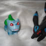 Sculpey Pokemon Umbreon and Bulbasaur