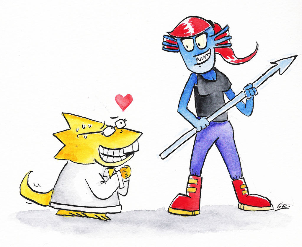 Alphys and Undyne by TeletubProd on DeviantArt