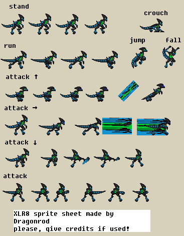 Xrt Sprites Xlr8 Omniverse Style Sprite Sheet by FusionCJ on DeviantArt