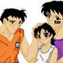 Yamcha, Maya and their son.