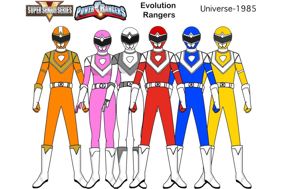 Evolution rangers six members by RFyle119 on DeviantArt