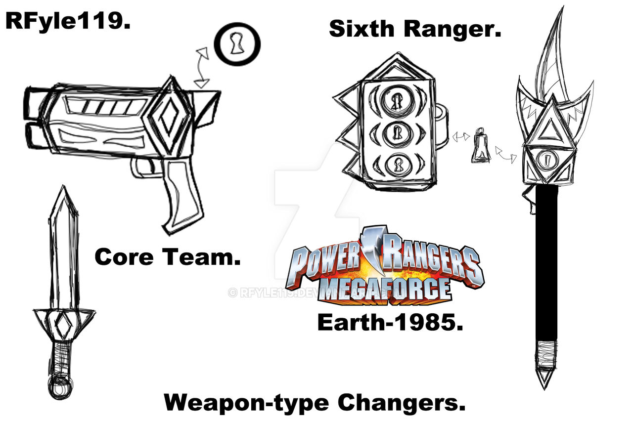 Mega Rangers Changers Weapon type by RFyle119 on DeviantArt