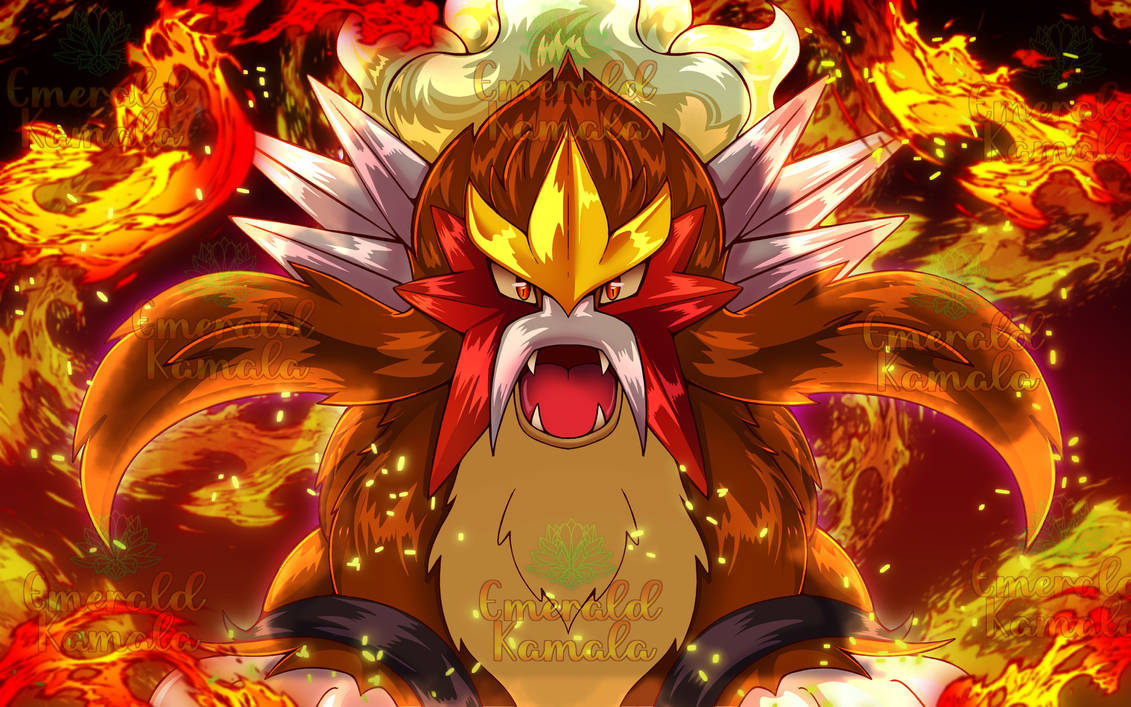 Entei! by EmeraldKamala on DeviantArt