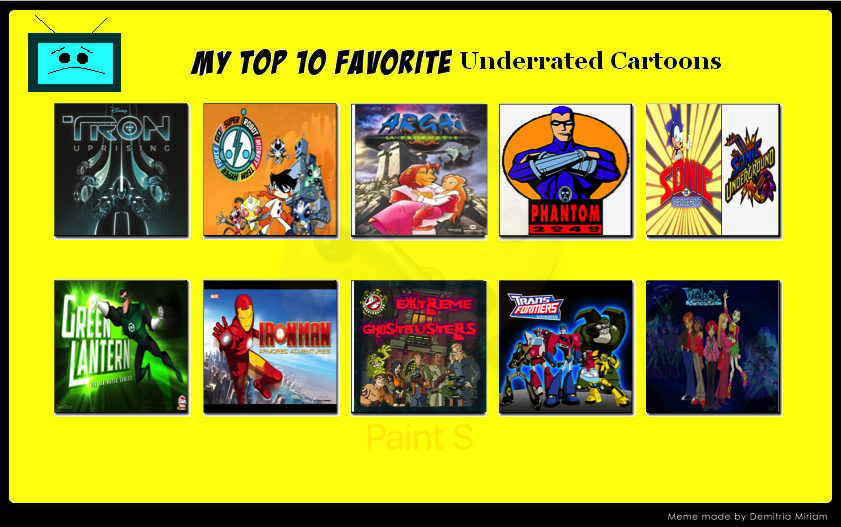 Undergrizer's Top 10 Underrated Cartoons by Undergrizer on DeviantArt Undergrizer's Top 10 Underrated Cartoons by Undergrizer on DeviantArt
