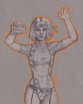 Leeloo a.k.a. The Fifth Element by marvel__ink