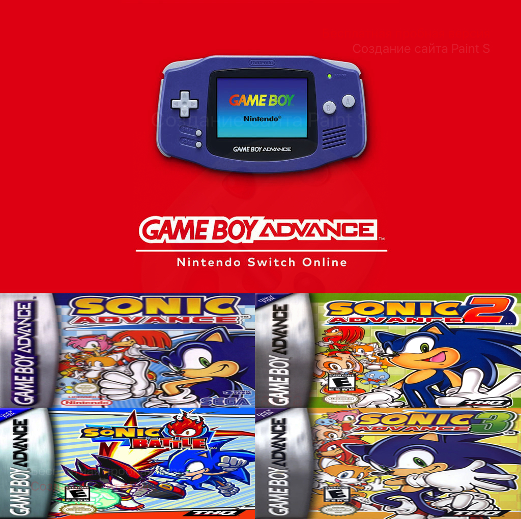 Sonic GBA games for Nintendo Switch Online by Undergrizer on DeviantArt