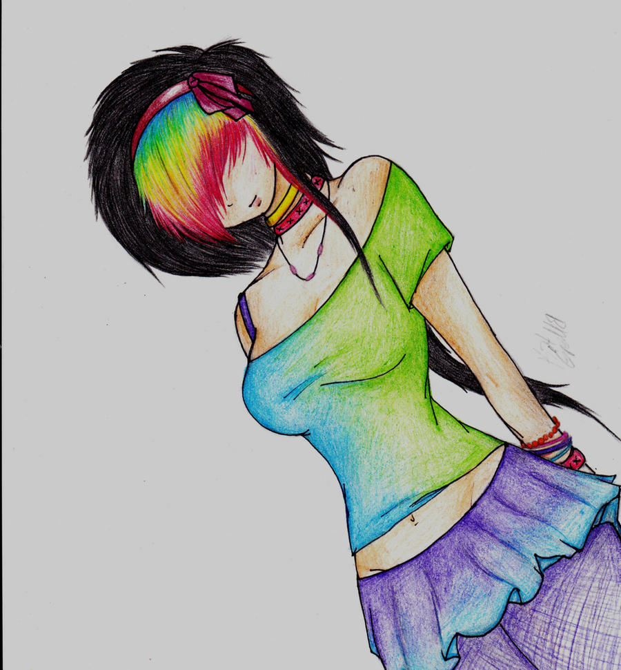 Scene Girl (redone) colored