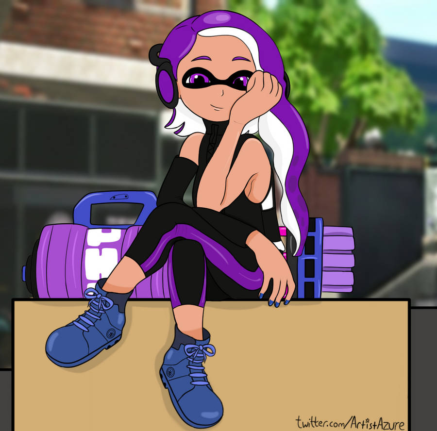 Inkling and her weapon of choice by AzureStar15 on DeviantArt