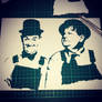 Laurel and Hardy - One Layer Stencil