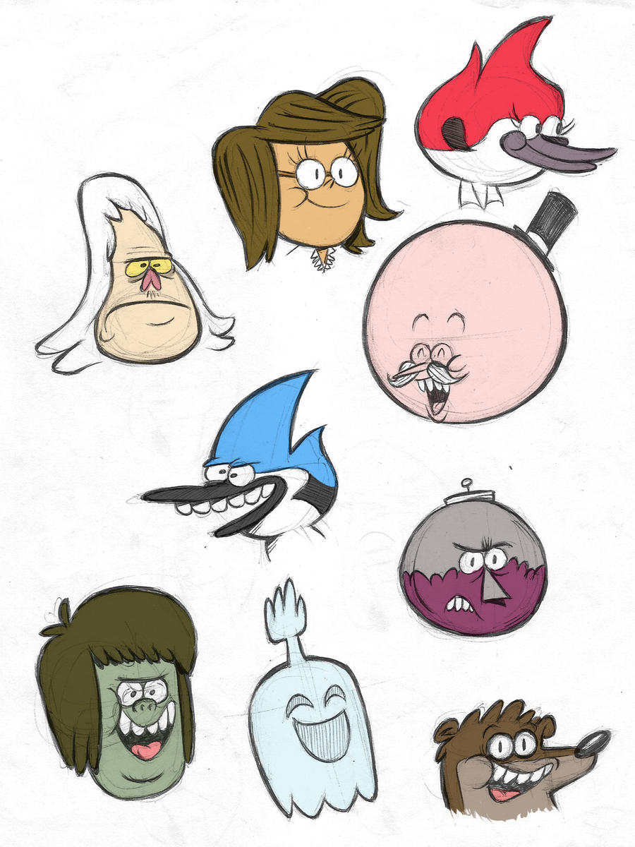 Regular Show faces