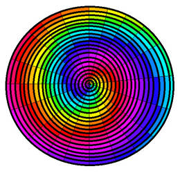 A rainbow spiral