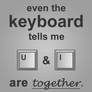 the keyboard says