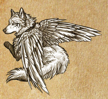 Winged wolf