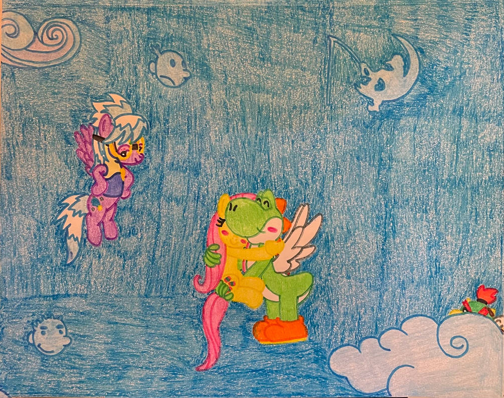 Yoshi saves Fluttershy