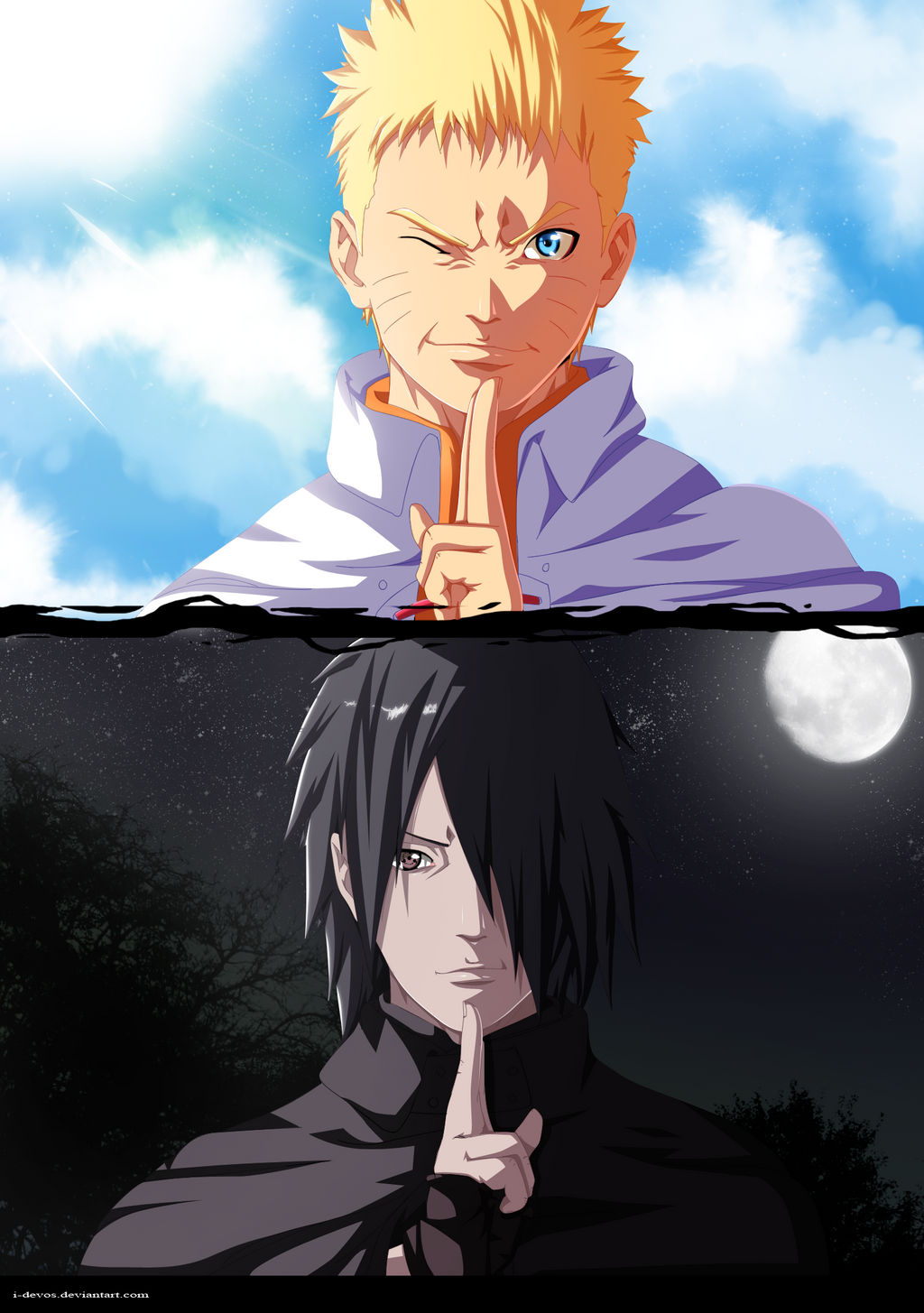 naruto and sasuke coloring by i devos on deviantart