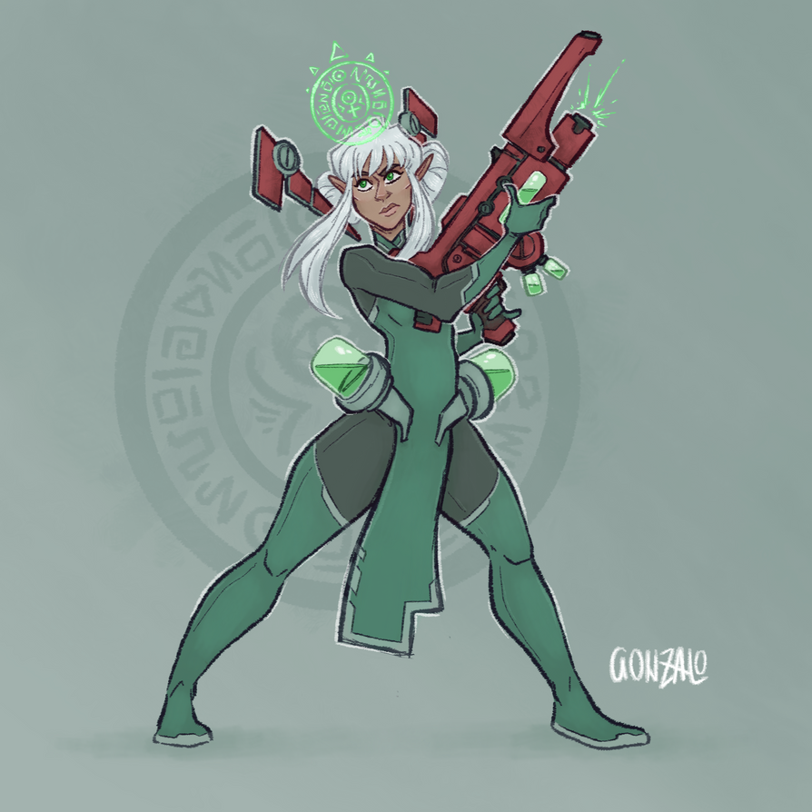 Gun Mage - Character Design by gFraguasb on DeviantArt