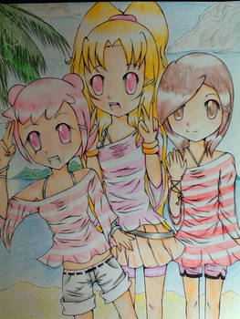 Momoka, Kaki, and Kaede