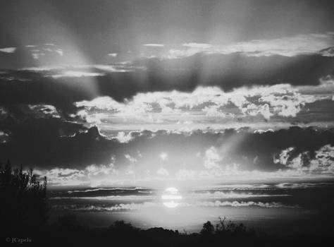 god rays BW