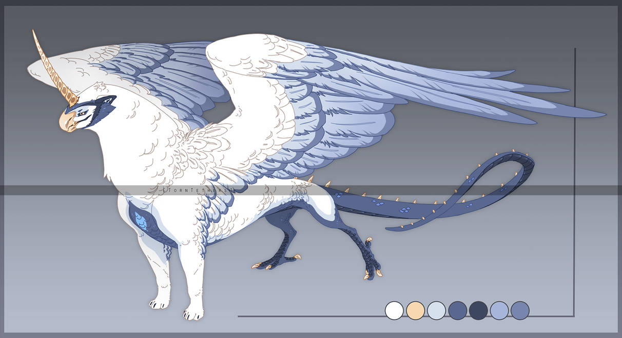 Blue Gryphon by TornTethers on DeviantArt
