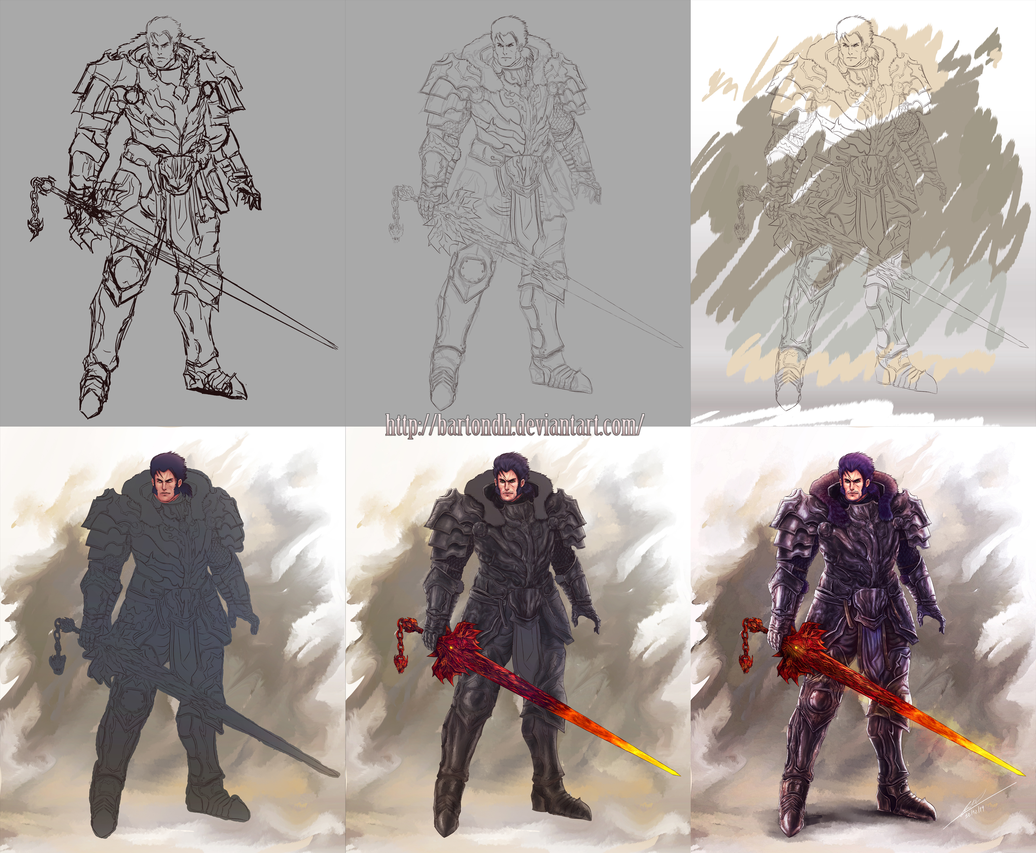 Knight illustration step by step