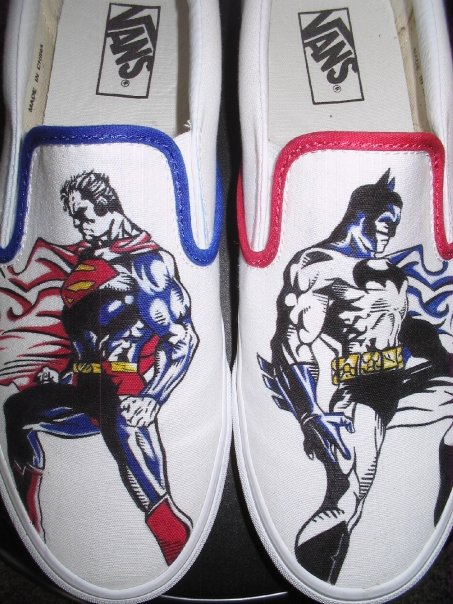 Batman Superman VANS by Jakmunky on DeviantArt Batman Superman VANS by Jakmunky on DeviantArt