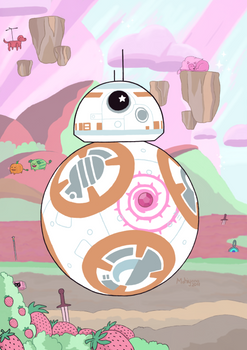 BB-8 in Strawberry Field (Steven Universe)