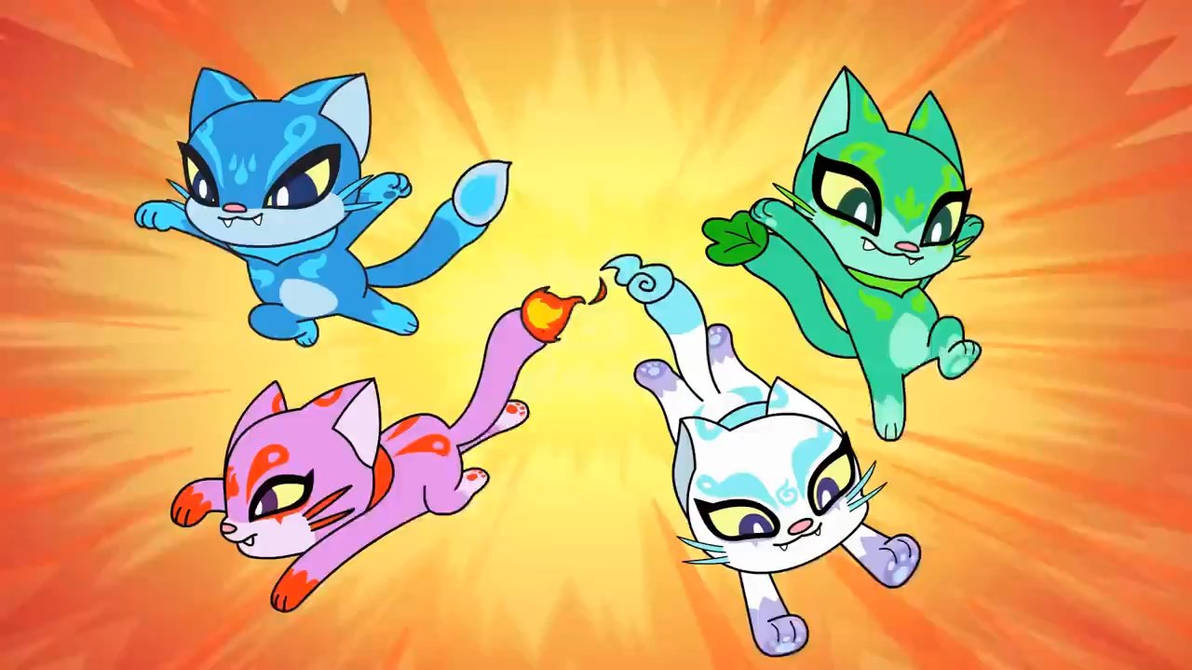 The Elemental Cats by A89iksm on DeviantArt