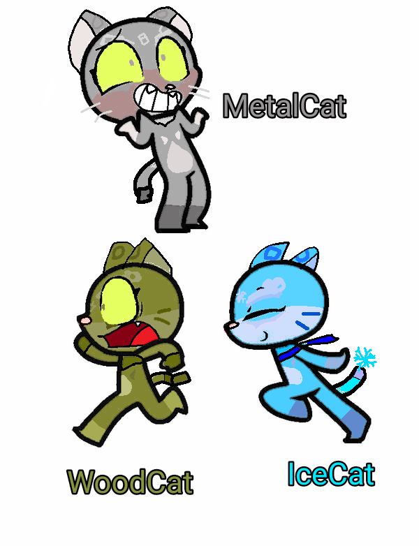 Icecat Deviantart WoodCat, MetalCat and IceCat by A89iksm on DeviantArt