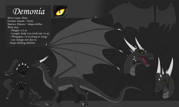 [Commission] Demonia - Character sheet