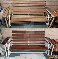 Before and After Swing Bench