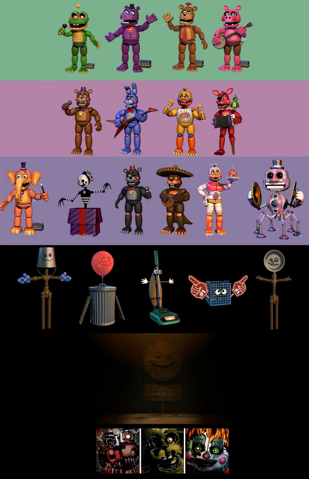 FNaF 6 - All animatronics (2) by LUVUS-7 on DeviantArt