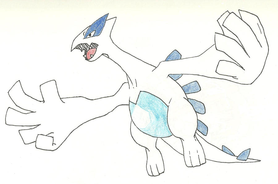 Legendary Pokemon Lugia Coloring Pages - 2 Free Coloring Sheets