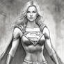 Pencil Sketch Of Supergirl III